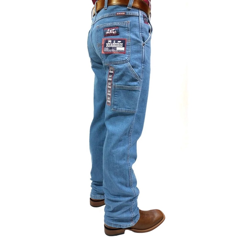 Calça Jeans Carpinteira Masculina Plus Size Os Boiadeiros Ref: 28629