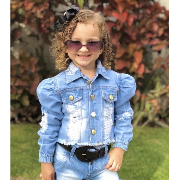 Jaqueta store jeans infantil