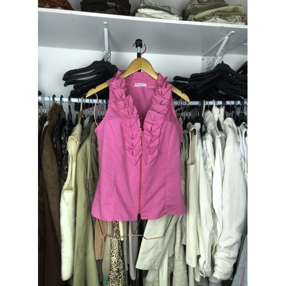 BLUSA COM ZÍPER ROSA