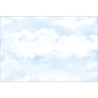 Painel de festa de Lona Nuvens Céu Azul Aquarela Background