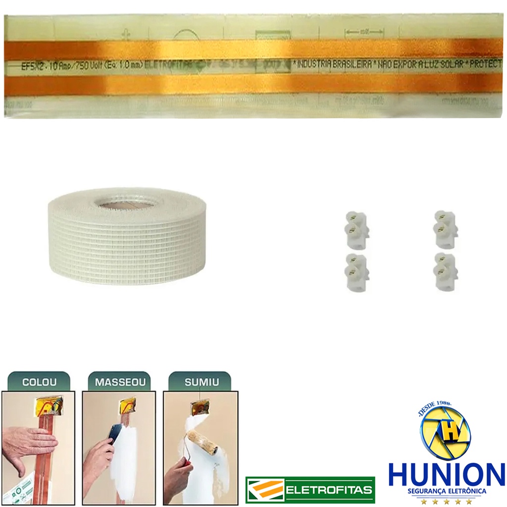 Kit Fita Elétrica Eletrofita 2 Pistas 1 Metro 750v/10amp