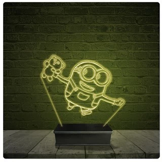 Led Luminária Acrílico Abajur - Minion Malvado Favorito 03