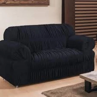 Capa De Sofa Avulsa De 2 Lugares 21 Elasticos Preta