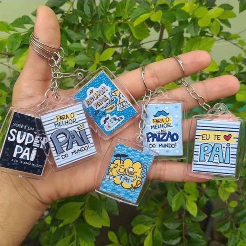 30 chaveiro acrílico personalizado dia dos pais | Shopee Brasil