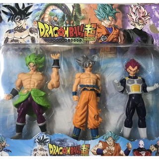 Kit Bonecos Dragon Ball Super Legend Goku Boneco Articulado