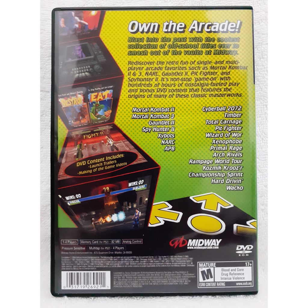 Midway Arcade Treasures 3 - PlayStation 2 | Amazon.com.br