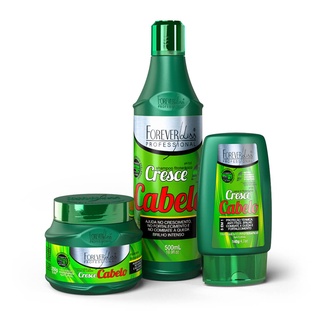 Kit Cresce Cabelo Com Shampoo, Máscara 250G E Leave-In Forever Liss