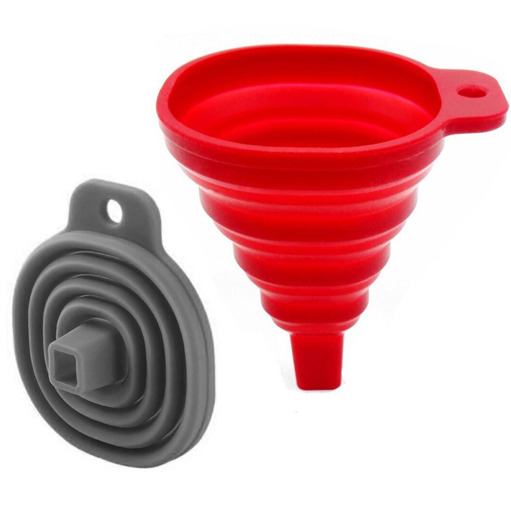 Funil Retrátil Dobrável Flexível Retrátil Em Silicone De Cozinha