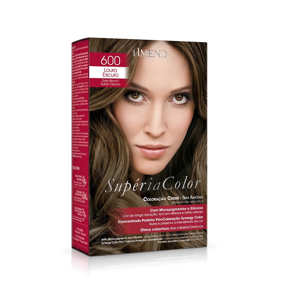 Tonalizante 600 Louro Escuro Supéria Color Amend - Kit