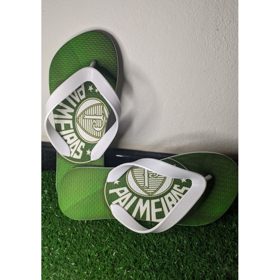 Chinelo Licenciados Futebol Palmeiras Branco - Compre Agora