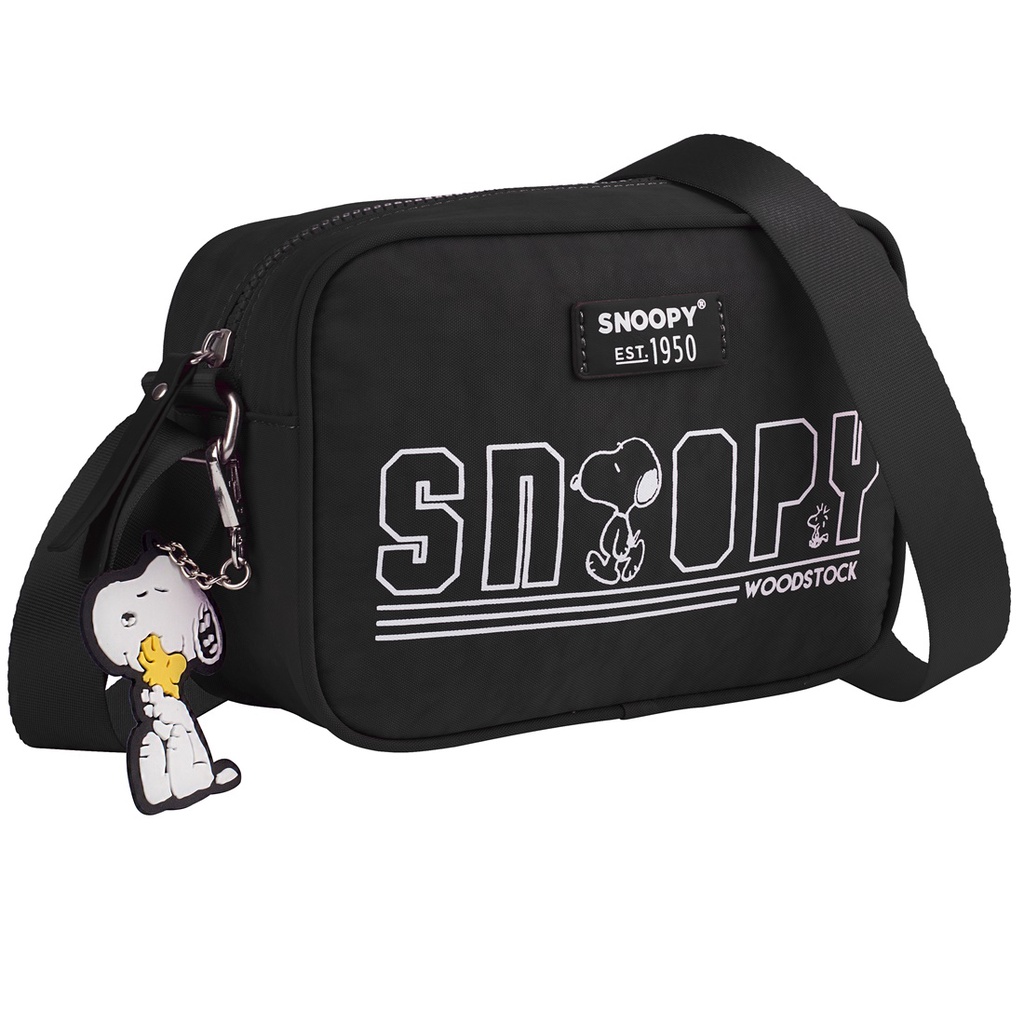 Bolsa Snoopy Retangular SP2378 Transversal Feminina em Nylon