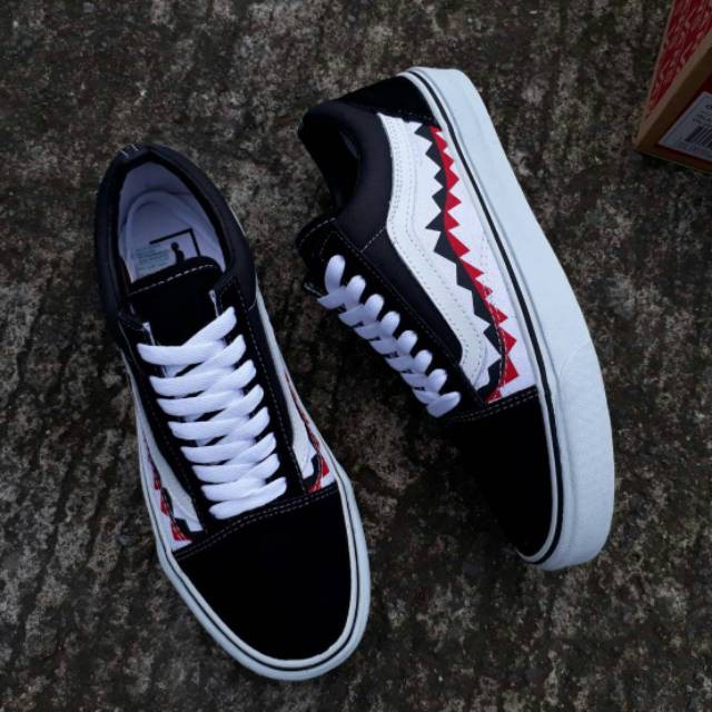 Tenis vans hot sale bape shark