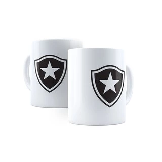 Caneca BotaFogo - Xícara Personalizada 325ML Porcelana Cerâmica 100% AAA Cozinha Decoração Presente BotaFogo