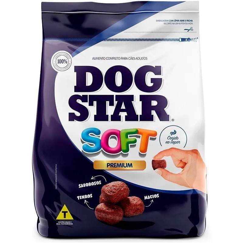 Dog Star Soft 700g Ração Macia para Cães Adultos Idosos e Sênior ...