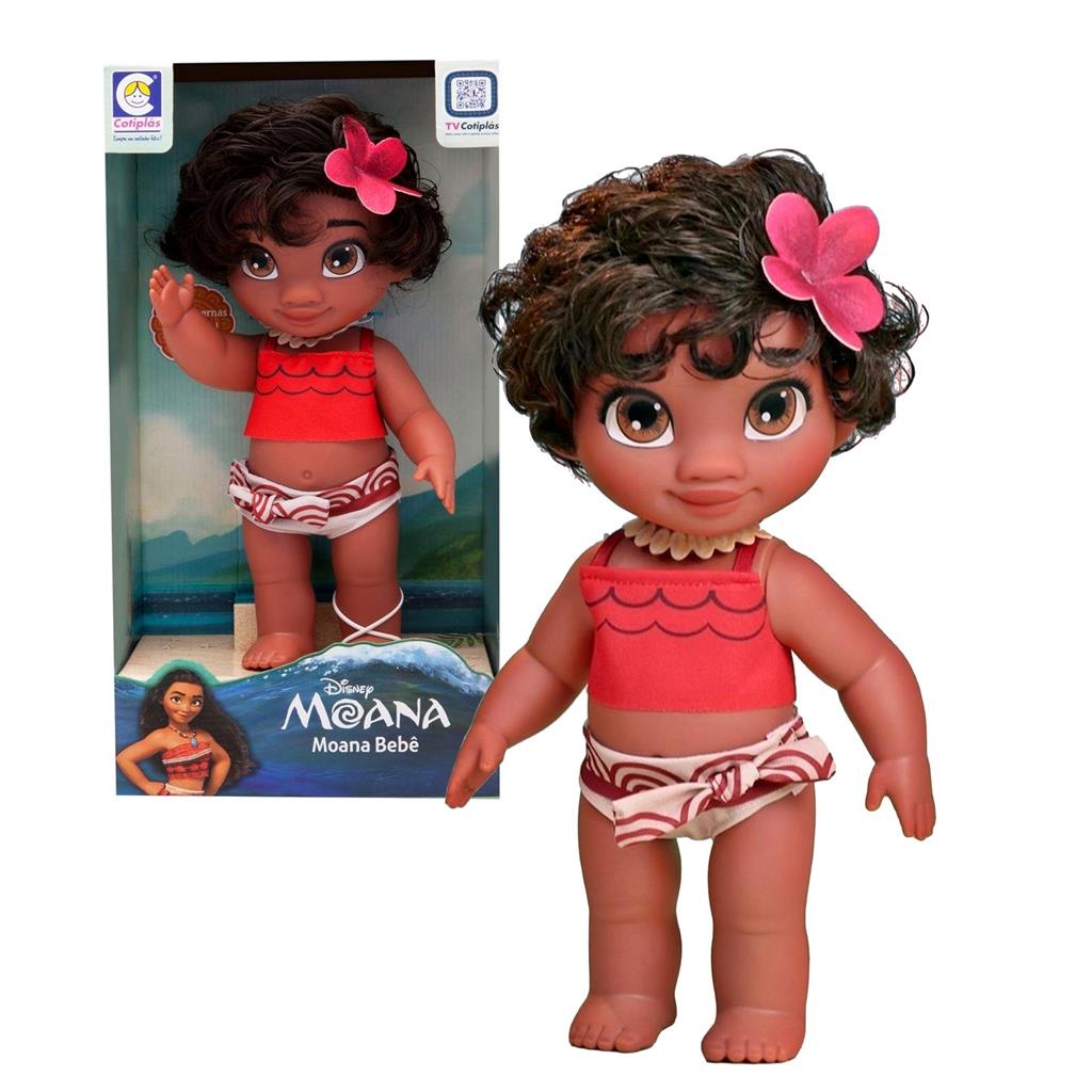 Boneca Moana Bebe Disney Baby Animator Nacional Cotiplas Shopee Brasil
