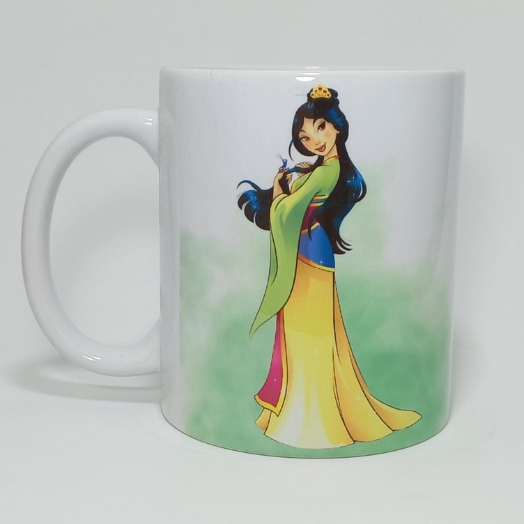 Caneca de Porcelana Personalizável c/ Nome Princesa Jasmine - 1