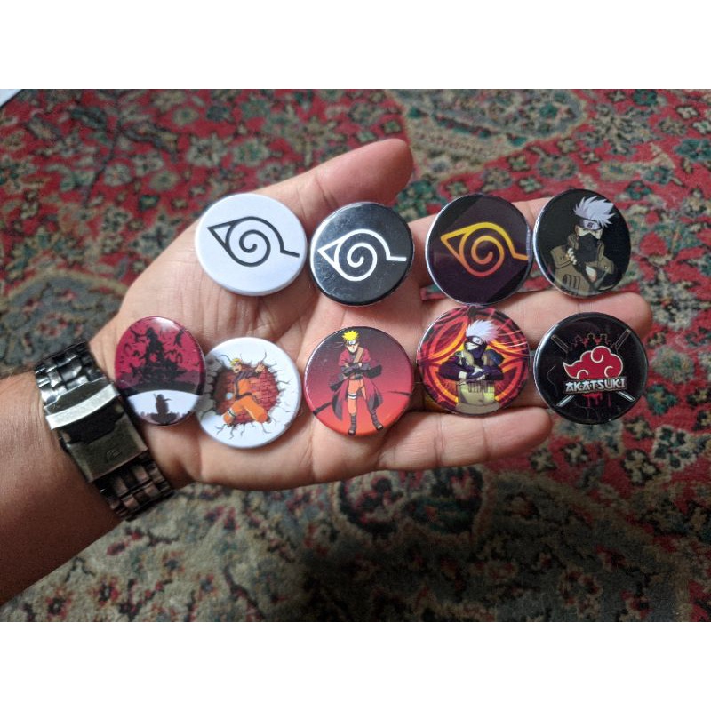 Pin Botton Broche Acessório Mochila Símbolo Naruto Akatsuki