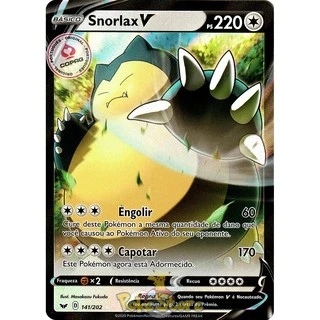 Carta Pokemon Snorlax V Português 141/202 Card Original Copag