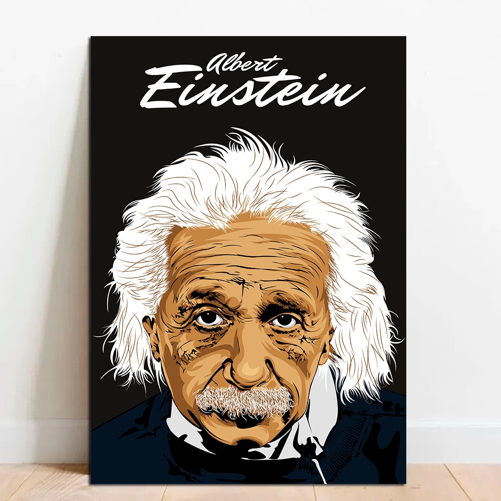 Quadro Decorativo Albert Einstein em MDF 28x20cm | Shopee Brasil