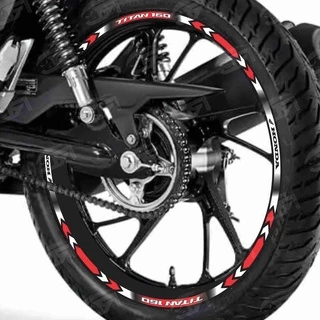 Adesivo Friso Refletivo Roda Moto Honda Titan 160 150 125 M01 vermelho