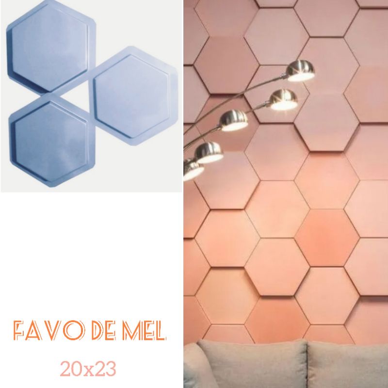 Forma para placa de Gesso Favo de Mel