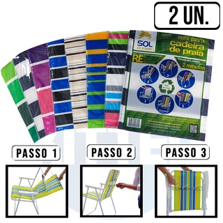 Refil Para Cadeira De Praia Kit Com 2 Un Original Prática Promoção
