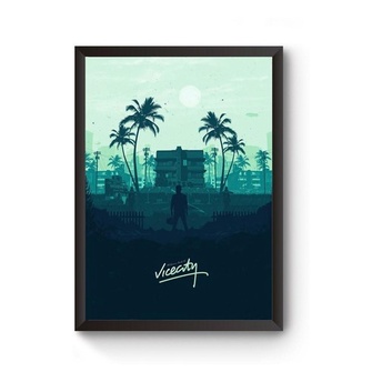 Poster Moldurado Game Gta Vice City Quadro A4 | Shopee Brasil
