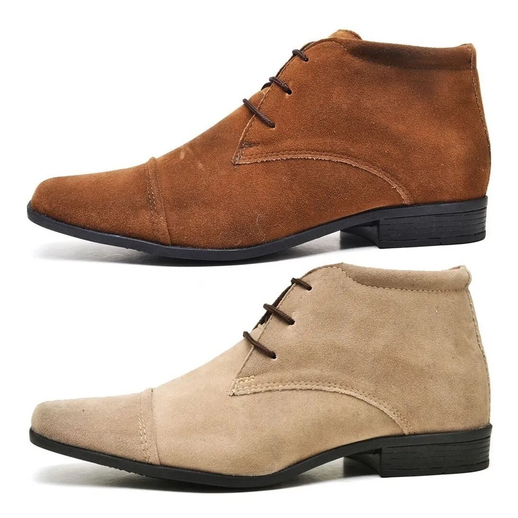 Bota social best sale masculina camurça