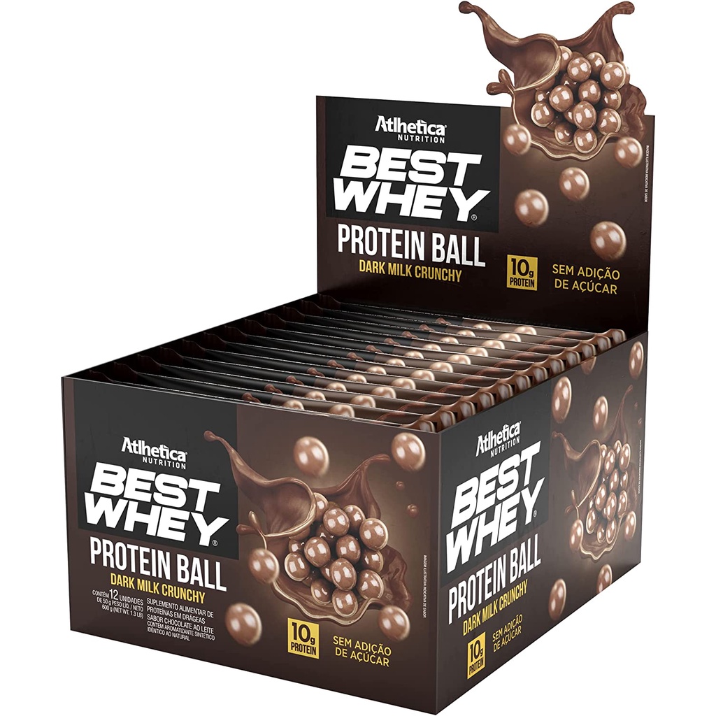 Protein Ball Best Whey – 12 Unidades Chocolate ao Leite – Atlhetica Nutrition
