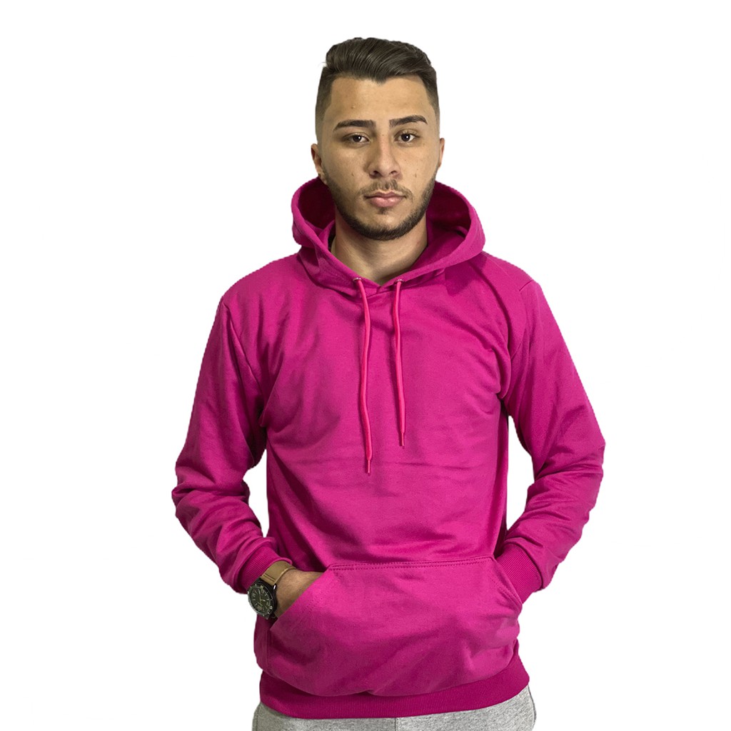 Moletom Capuz Feminino Rosa Pink - Compre agora