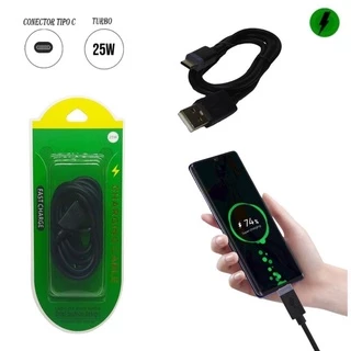 Cabo USB TYPE-C Reforçado Turbo 1 Metro 25W