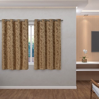 Cortina sala ou quarto Em Tecido Jacquard Grosso 2,70 M X 1,60 M Cores