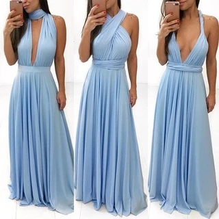 Vestido Festa Madrinha Longo Varias Formas De Uso Multiformas feminino casamento