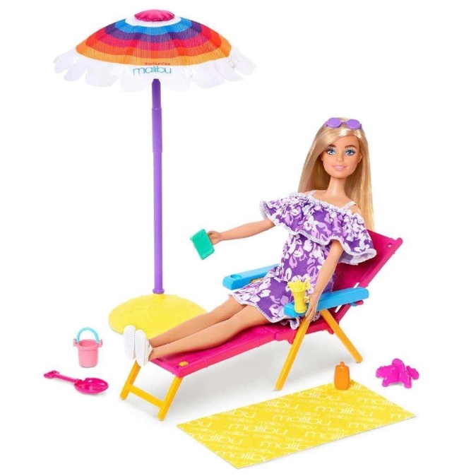 Playset Barbie Mattel Casa de Férias Malibu HCD50 - Ri Happy