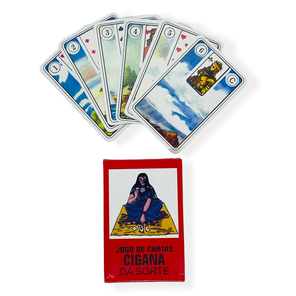 Baralho Cigana da Sorte - Tarot Cigano - 36 Cartas com folheto