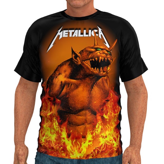 Oblee Marketplace  Camiseta Metallica Jump in the Fire Pintura manual