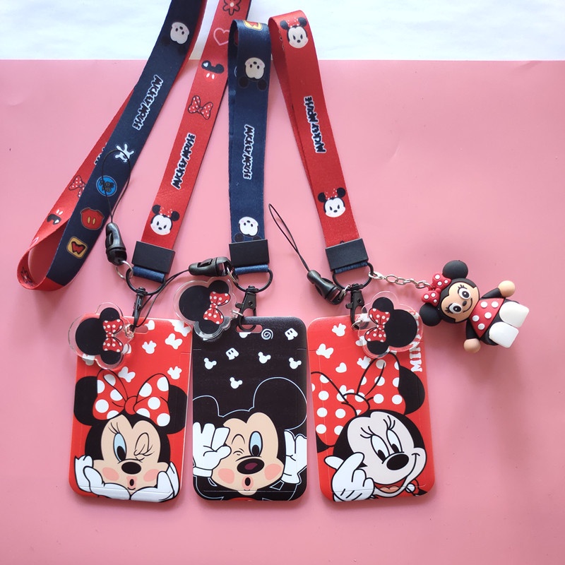 🇧🇷 Porta Crachá Cartão Mickey Minnie Lilo Stitch Garfield Ursinho Pooh ...
