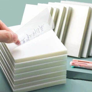 Caderno Adesivo Transparente Transparente à prova d'água e Adesivos de Papelaria Material Escolar 50 Folhas / Conjunto