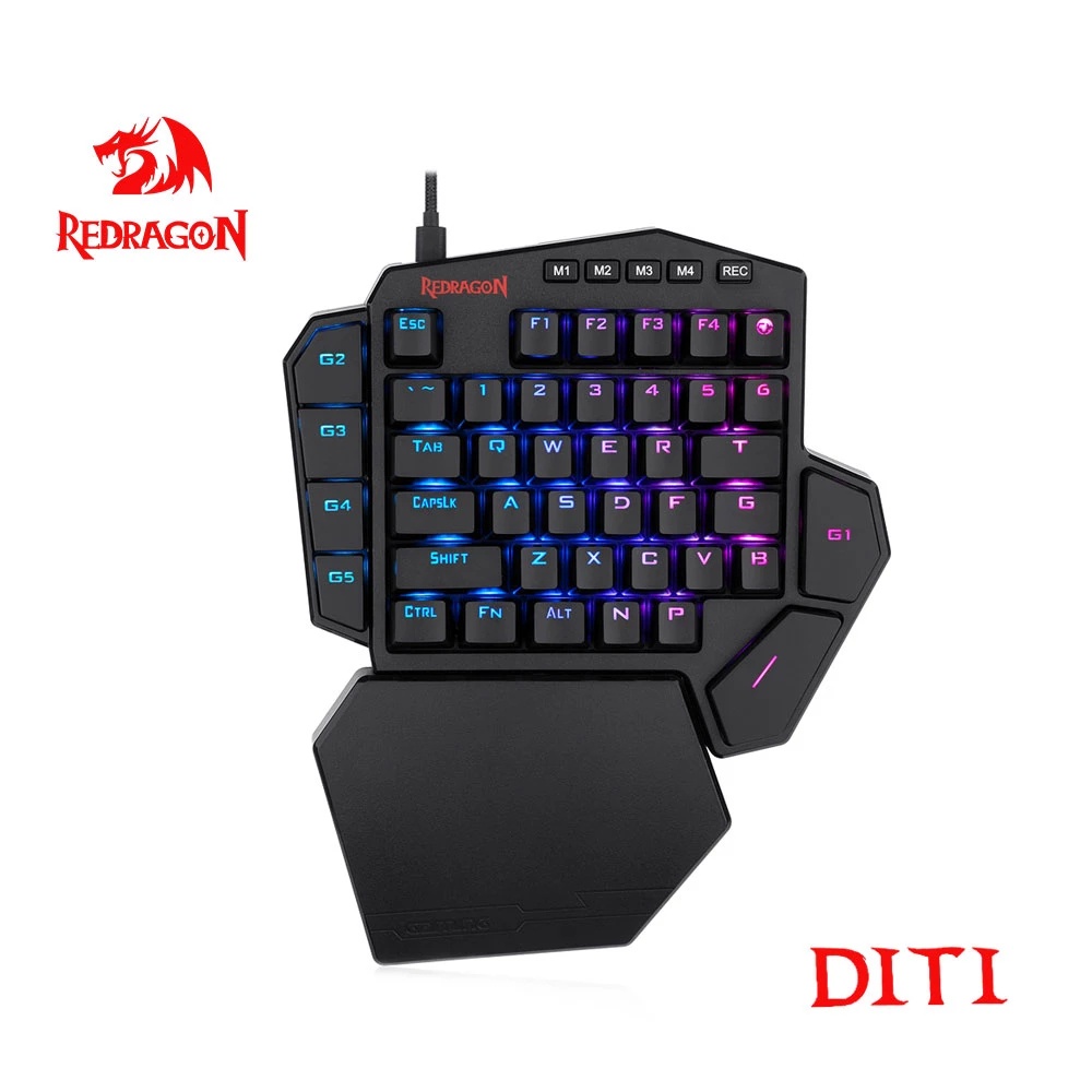 Teclado Gamer Redragon Brancoala, RGB, Azul, B502RGB