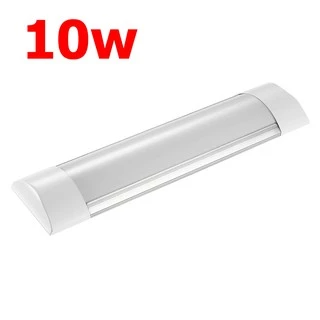 Kit 2 Luminárias Linear Led 10w 30cm De Sobrepor 3500k Branco Quente Slim Smart Tubular Calha Fina Bivolt 110V/220V C/ Base Completa
