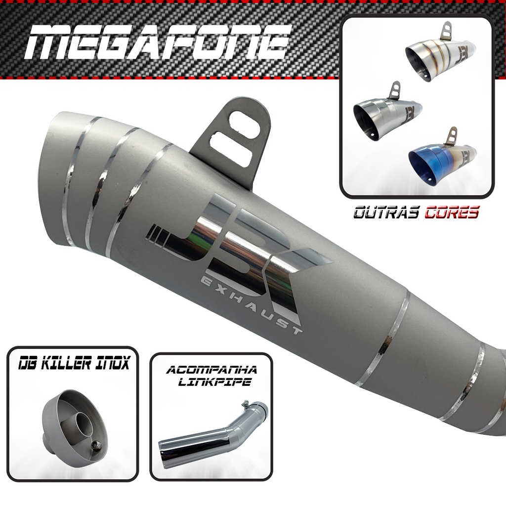 Ponteira Megafone Kawasaki Zx6 Zx-6r Zx 6R 636 Escapamento JBK