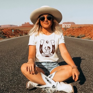 Blusa Feminina T Shirt Ferradura Country Cowgirl Lua BF527
