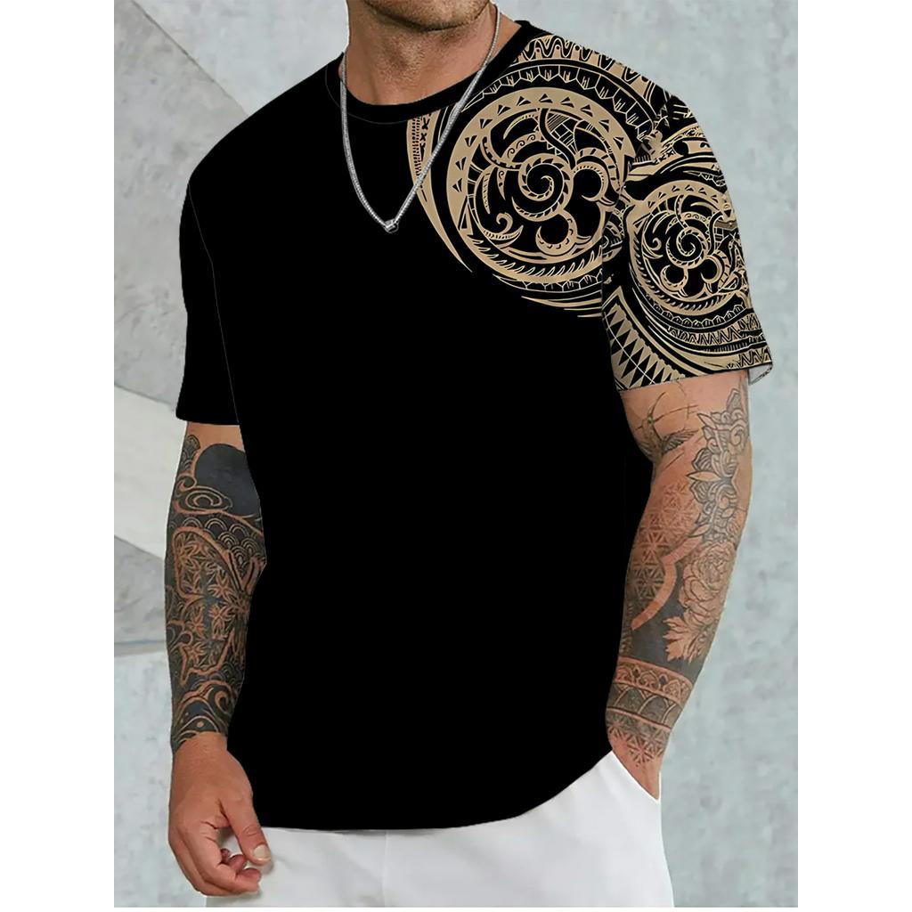 Fosike Maglietta Unisex Vichinghi Con Stampa 3D - Girocollo Maniche Corte, Taglie Dalla S Alla 7XL