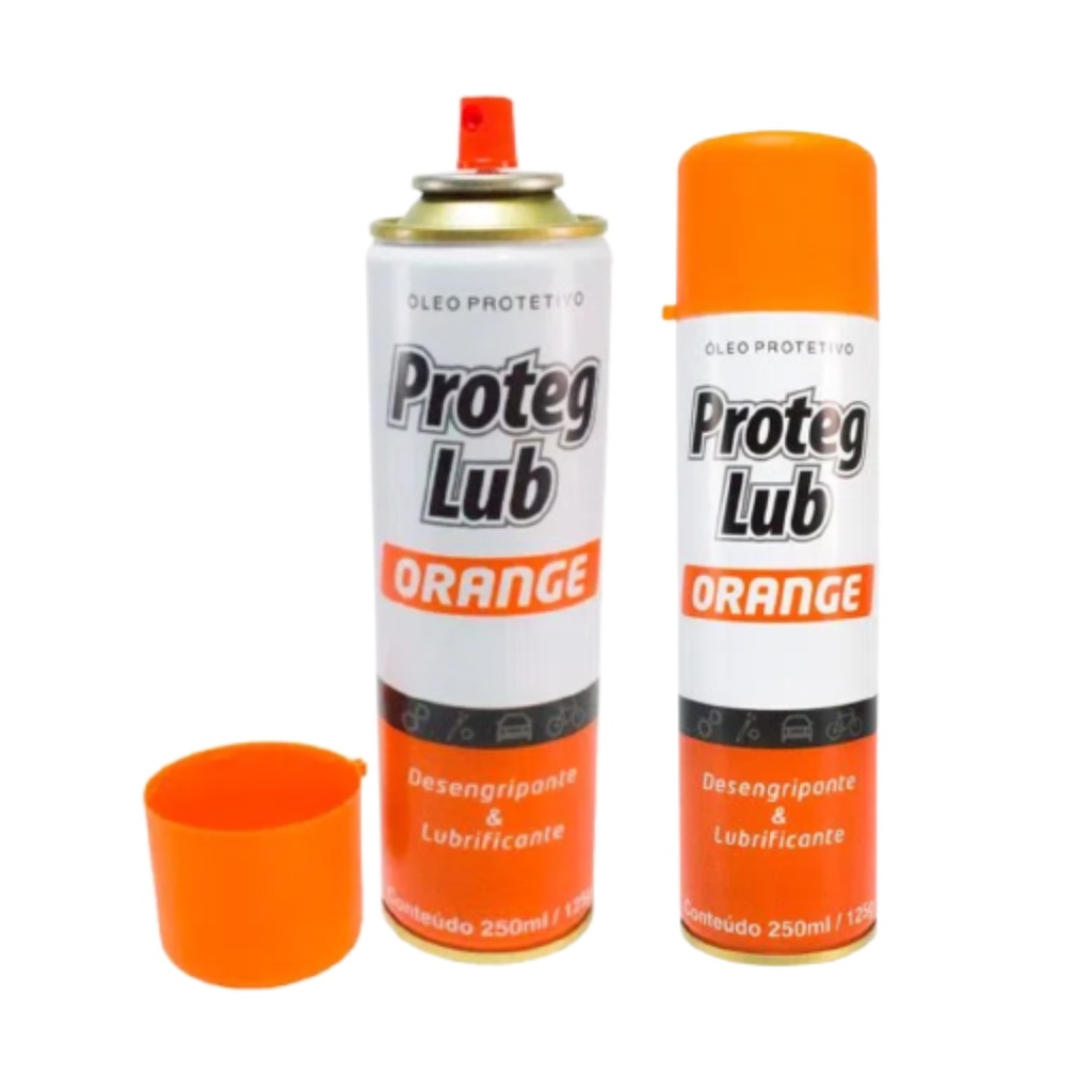 (PAR) 02 Desengripante Spray Proteg Lub Orange Limpa Bicicleta