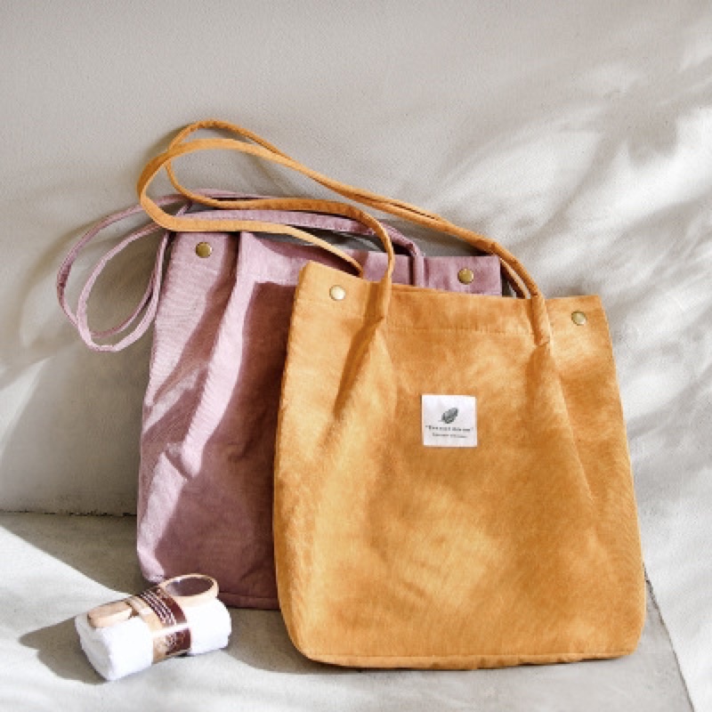 bolsa feminina ombro veludo cotelê “folha”
