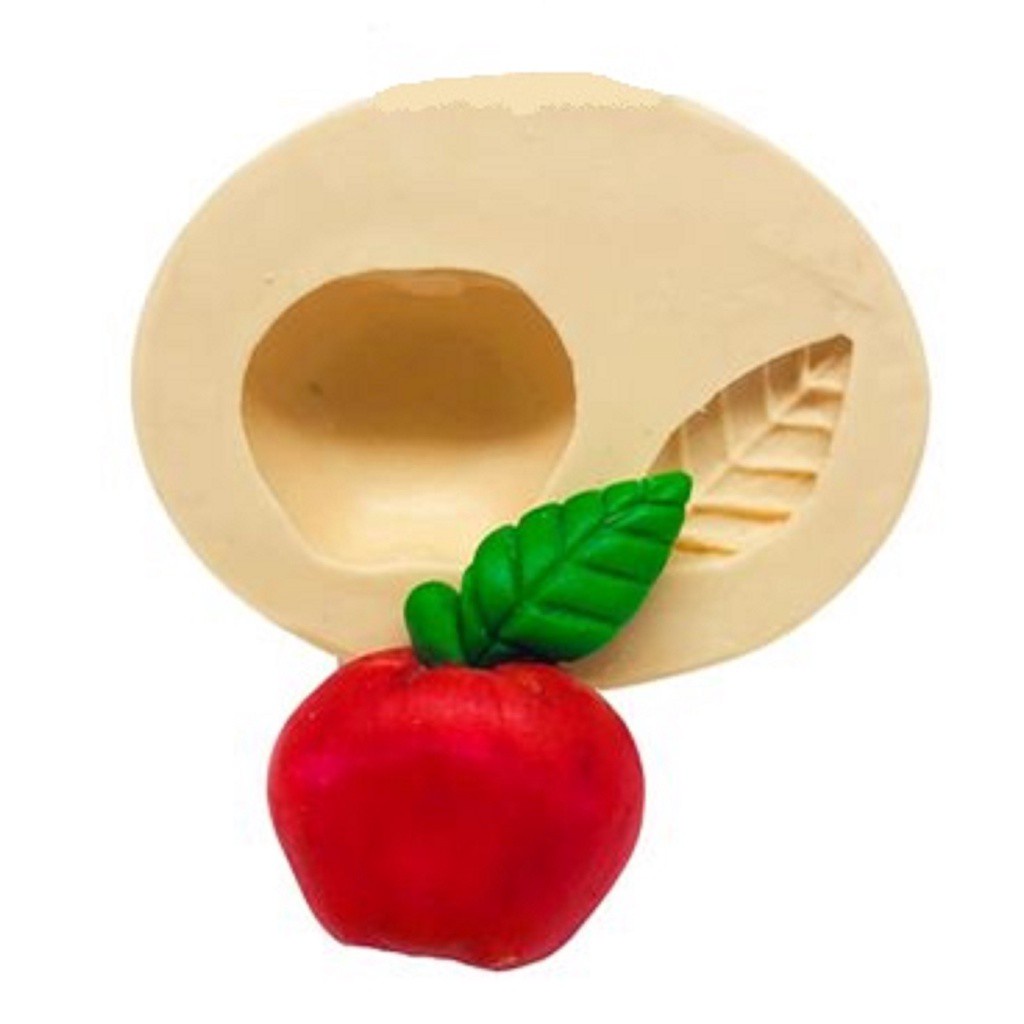 Molde de Silicone para Biscuit Polycol 13372 Fruta Zoiudinha Maçã 2x5,5x7cm  - eCasaDecor