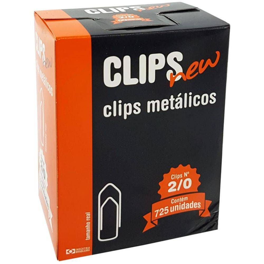 Clips 2/0 C/500 Gramas Galvanizado Caixa c/725 Unidades New | Shopee Brasil