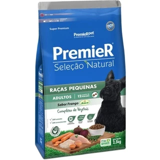 Ração Premier Cães Adulto Sel Nat Raças Pequena Frango 2,5kg