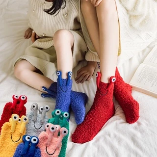 Meias Fofas De Animal Engraçado Inverno Quente Aconchegante Fofa Macia Colorida Desenho Interior Dormindo Casa Chinelos Para Meninas