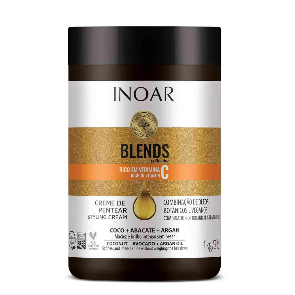 Creme de Pentear Inoar Blends 1Kg Vitamina C Óleos Botânicos Veganos ...